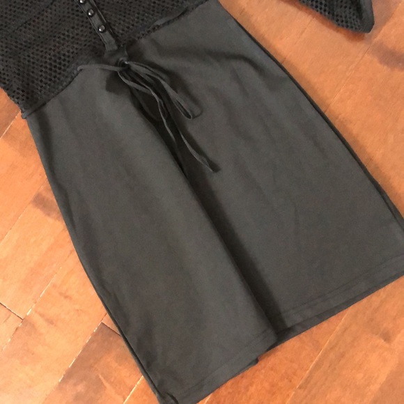 Amazing black fishnet long sleeve dress - Picture 3 of 4